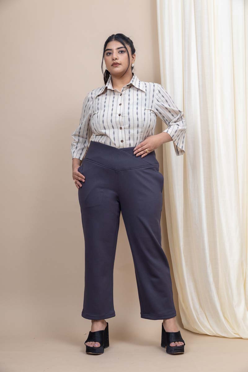 Pioneering Workwear Tummy Shaper Pants With Pockets