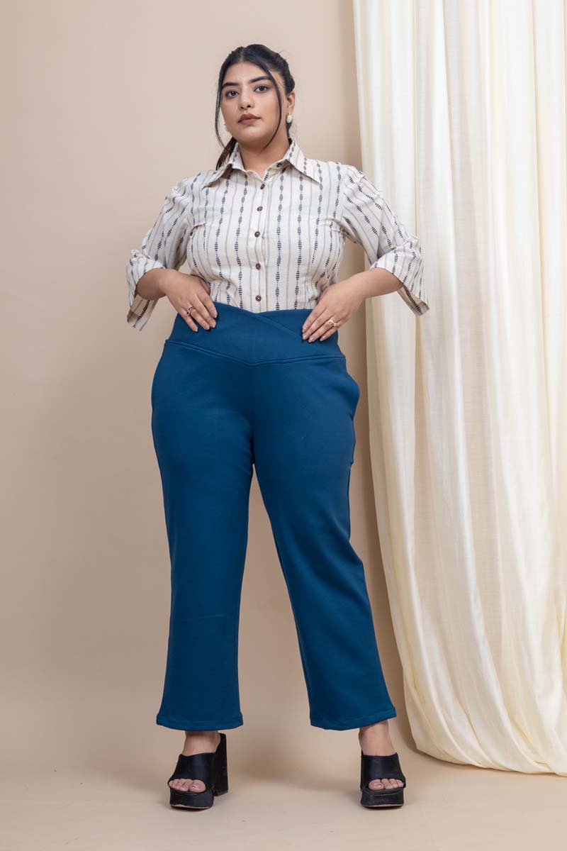 Pioneering Workwear Tummy Shaper Pants With Pockets