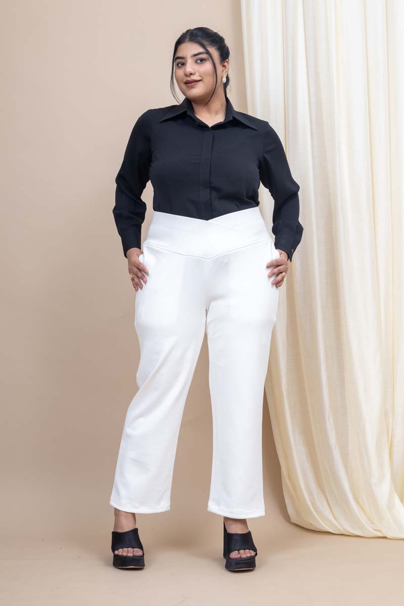 Pioneering Workwear Tummy Shaper Pants With Pockets