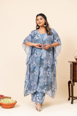 Women Printed Kaftan Co Ord Set Party Wear - Mamicha